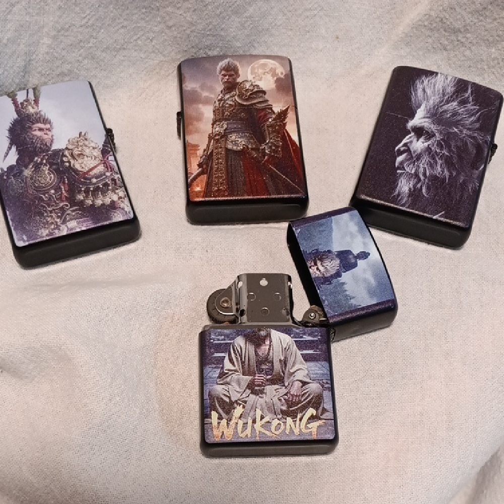 Wukong Themed Lighter Set - Black and Multicolor Brand New. NIB. Never Used.